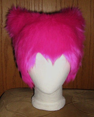 NEW CHESHIRE KITTY CAT PINK FUR HAT ALICE ANIME COSPLAY KAWAII 