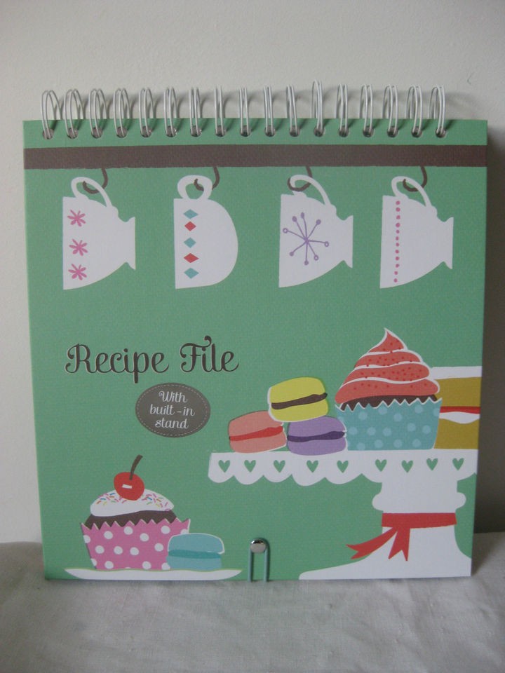 VINTAGE RECIPE ORGANISER WITH STAND FOLDER KITCHEN MAGAZINE FILE RETRO