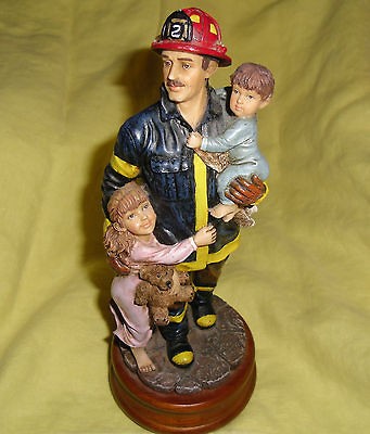 Vanmark firefighter Hero Red Hats of Courage music box “Wind Beneath 