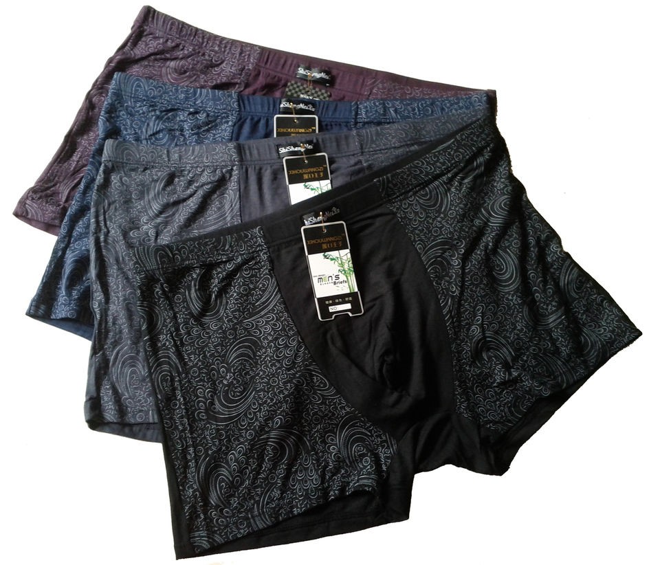 NWT 4pcs Mens Underwears Soft Bamboo Fiber Boxer Briefs Sz 2XL 33 46 