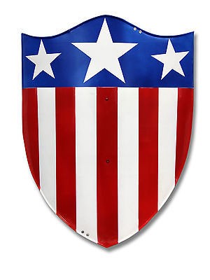 American U.S.A. 1940 Captain Movie Shield Metal Steel Costume Comic 