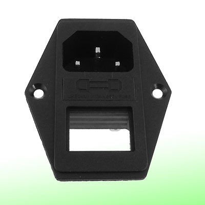 250V 10A Fuse Rocker Switch Holder IEC 320 C14 Inlet Male Power Plug 