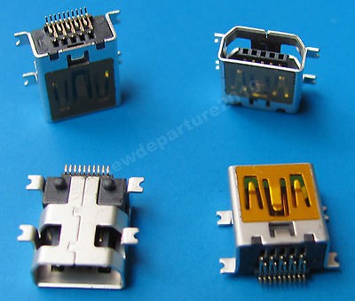 10Pcs Mini USB 10Pin Female SMT Socket Connector