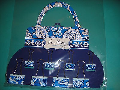 VERA BRADLEY PAPER CLIP HOLDERS *Blue Lagoon NEW IN PACKAGE RET 