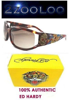 SALE NWT ED HARDY SUNGLASSES TORTOISE EHS035 DEATH or GLORY 2, Buy 