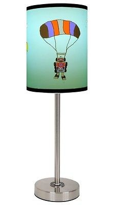   Box Artists Carrie Masters Skydiver Robots Table Lamp W 3 Base Choices