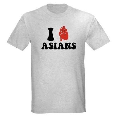 HEART LOVE ASIANS DOLL FUNNY COLLEGE HUMOR GEEK NERD GAMER T SHIRT