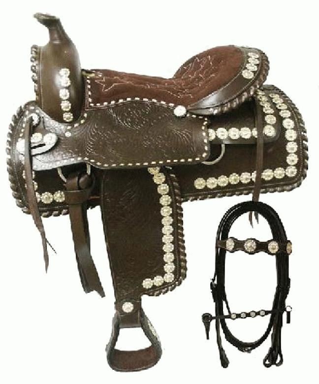 WESTERN HORSE SHOW FANCY PARADE SADDLE COMPLETE SET WOW