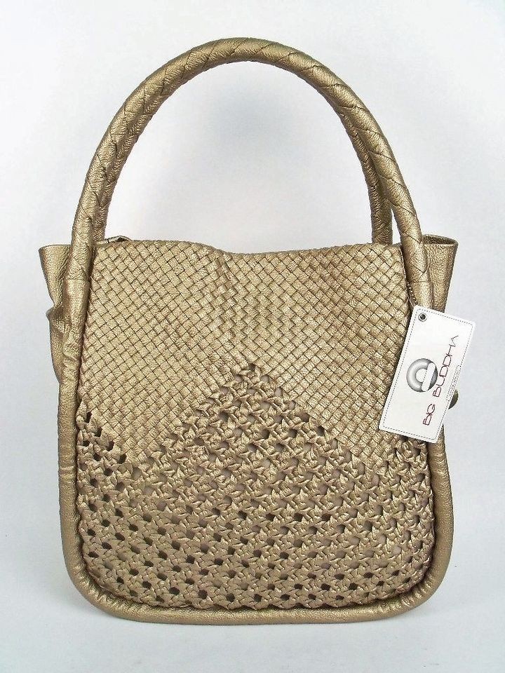 BIG BUDDHA ‘Rihanna’ Bronze Woven Hobo Handbag NWT