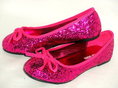Glitter Sparkle Girls Kids Ballet Flat*Casual Pageant Dress Shoes 