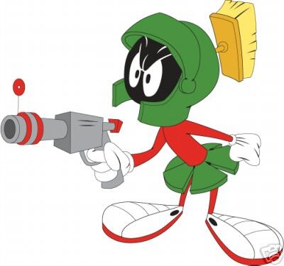 Marvin The Martian car bumper sticker decal 5 x 5