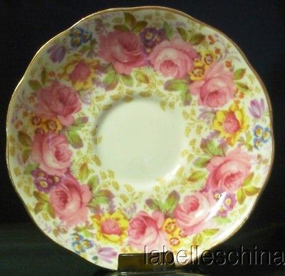 Royal Albert Serena Orphan Teacup Saucer b8 very heavy gilt wear