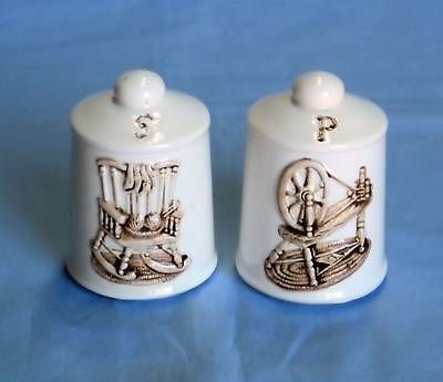 VTG Spinning Wheel Rocking Chair Salt & Pepper Shakers