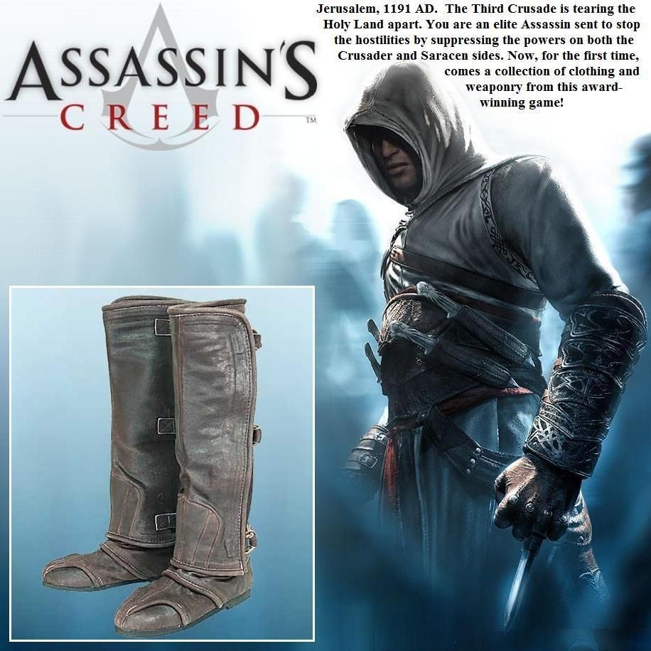 Altair Assassins Creed Leather Boots Re enactment LARP