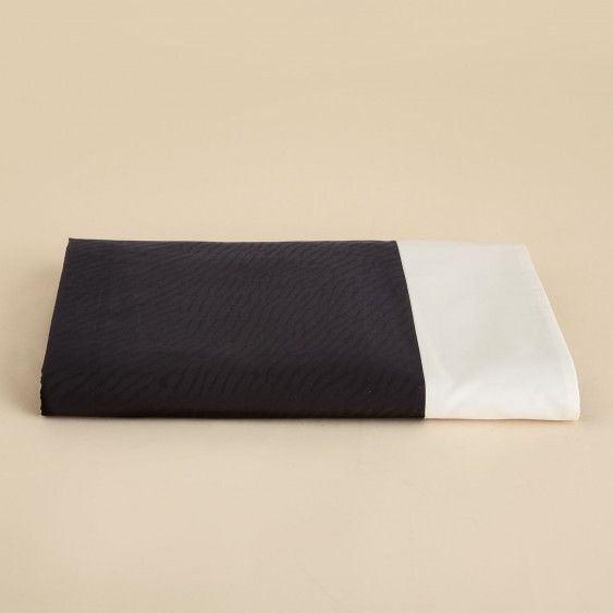 EDMOND FRETTE BLACK TIBERIO BORDO TOP SHEET KING $315