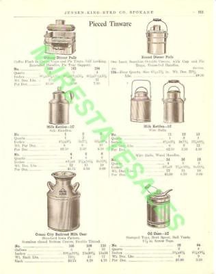 1911 Antique Cream City Milk Can Dairy Kettle AD