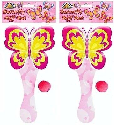 TO 24 BUTTERFLY BIFF BATS  QTY DISCOUNT   PARTY BAG FILLER TOY 