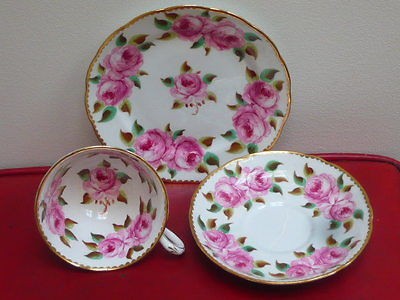   CUP SAUCER & CAKE PLATE MADE BY GROSSVENOR J & G COPELANDS SPODE