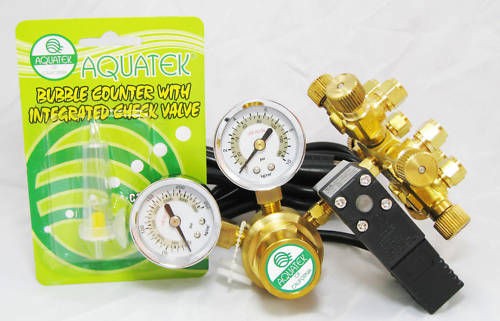 AQUATEK CO2 Regulator Solenoid Emitter System*6 outlets