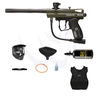 Kingman 2012 Spyder Victor Paintball Marker   Olive HPA N2 Armor Combo 