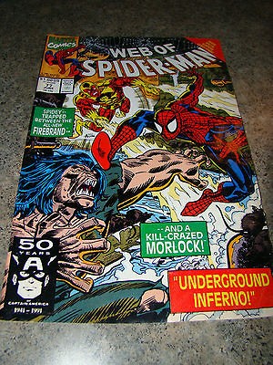   Web of Spider Man Morlock FireBrand Vol 1 NO 77 June Comic Book Good