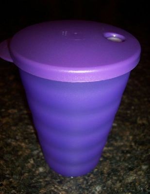   Impressions 16oz DRIPLESS Straw Seal TUMBLER New Purple Free Ship US