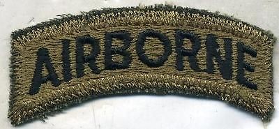 Vietnam Era US Army Airborne Tab Patch Subdued Cut Edge