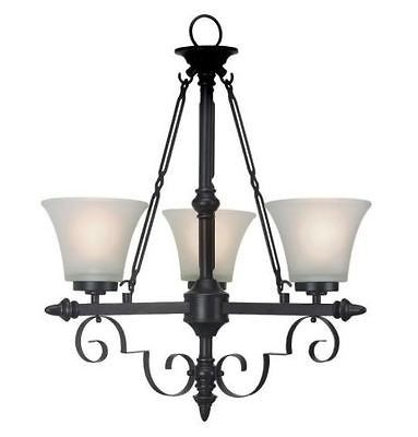 Chandelier Light Fixture Oil Rubbed Bronze 3 Light Hanging Lighting 