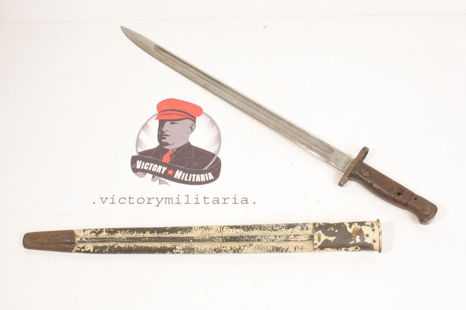 1907 Long Bayonet With Painted Leather Scabbard