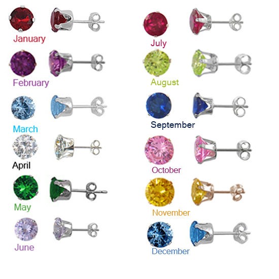 birthstone earrings in Earrings