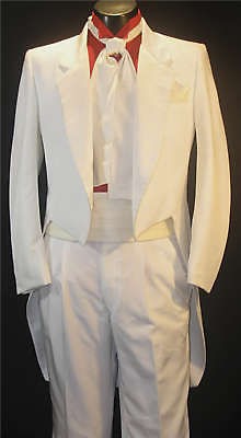 WHITE TAILS TUXEDO NOTCH LAPEL VINTAGE MENS 39S COSTUME