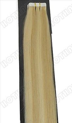 Remy Tape Human Hair Extension #16/613 18=45cm,50g & 20 pieces,On New