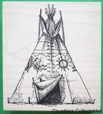 American Indian Tepee Teepee House Tipi Tent 1998 Peddlers Pack Rubber 