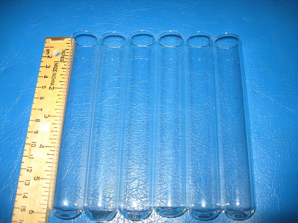 big NEW glass test tubes, Borosilicate (Pyrex equiv), large, 25 x 