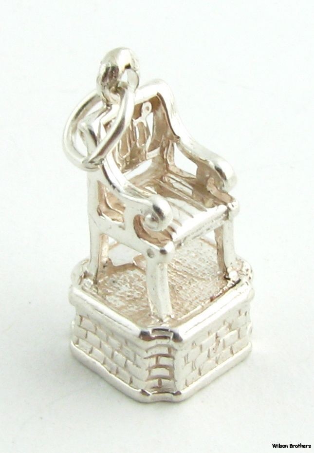 Thomasville Furniture Big Chair Charm   Sterling Silver Souvenir 3D 