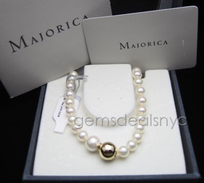 215 MAJORICA 6mm White Pearl 16 Necklace Strand MJ01