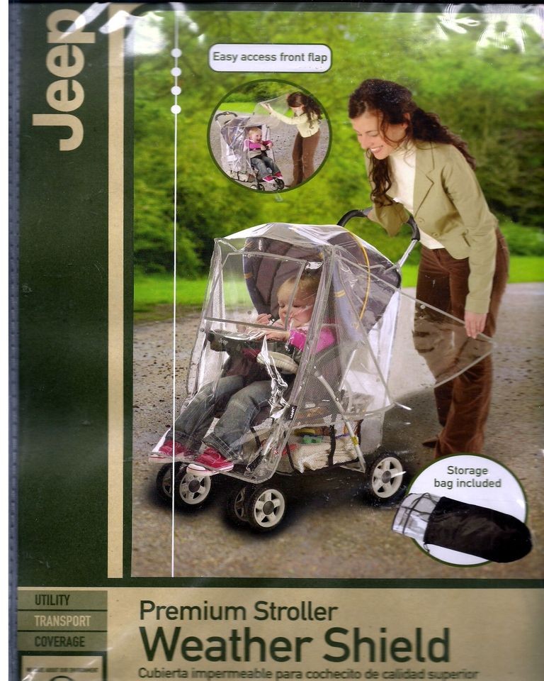 JEEP PREMIUM STROLLER WEATHER SHIELD / FITS MOST STROLLERS W/ CANOPY 