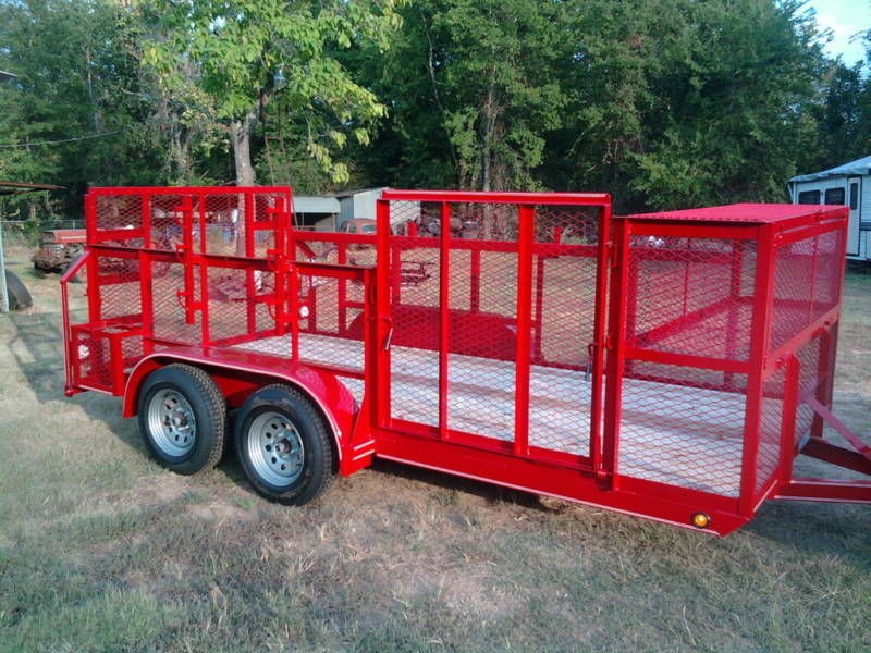   77 x16 PROFESSIONAL LANDSCAPE, UTILITY, MOWER, GRASS HAUL TRAILER