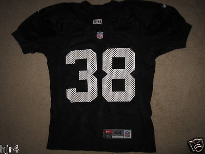   Raiders #38 NFL Practice 1999 Game Used Worn Football Jersey 44