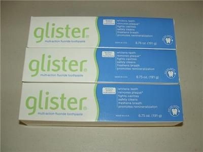 Lot of 3 Tubes Amway Quixtar GLISTER Toothpaste E9530