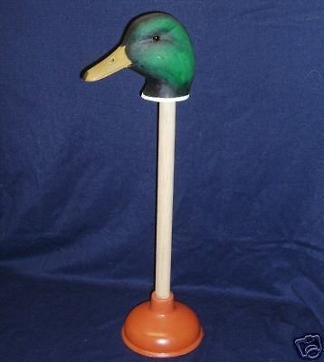 DUCKS UNLIMITED DRAKE MALLARD DECOY HEAD TOILET PLUNGER