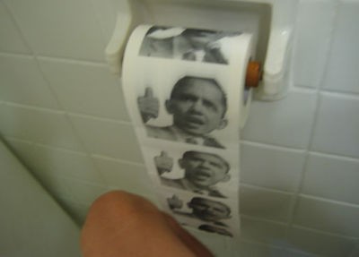 SET OF 4* BARACK OBAMA TOILET PAPER   TEA PARTY   JOKE