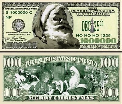 MODERN DAY SANTA CLAUS DOLLAR BILL (500 Bills)