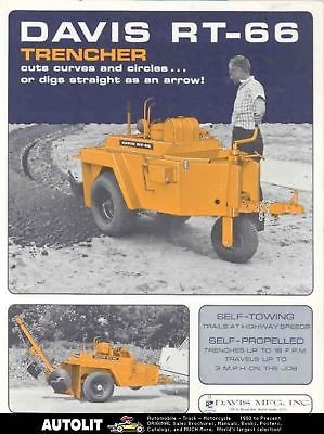 1964 Davis RT66 Utility Trencher Brochure