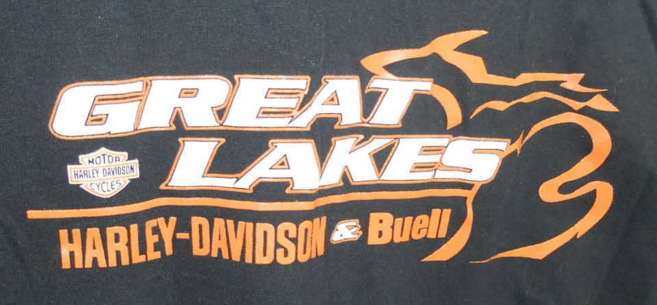Great Lakes Harley Davidso​n & Buell Large Black T Shirt