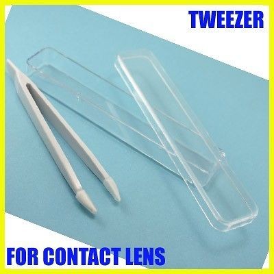 12cm soft hard GP contact lens Holding plastic Tweezer holder W/ case 