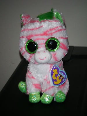Ty SAPPHIRE 6 Zebra Boos Beanie Baby ~ 2012 NEW ~ Justice Exclusive 