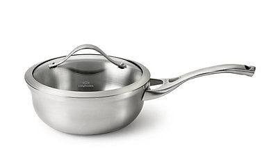   CALPHALON CONTEMPORARY SS 2 QT CHEFS PAN/COVER  INDUCTION COMPATABLE