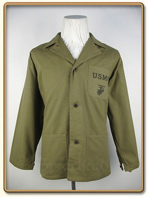 WW2 US Marine Corps P41 HBT Utility Jacket S XXL (40 48) green shape