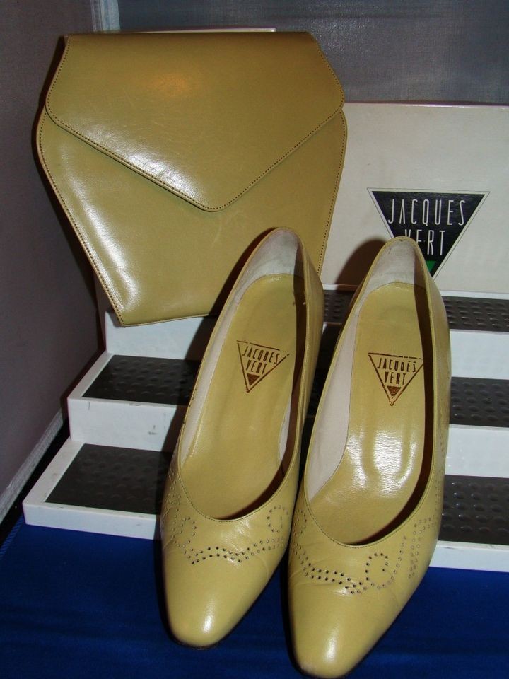 JACQUES VERT vintage CLASSIC SHOE & BAG SET UK 5 EU 38